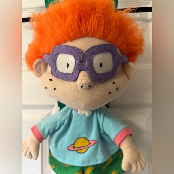 Rugrats Chuckie Plush Toy Doll Backpack 1998 Nickelodeon Viacom - Picture 2 of 6